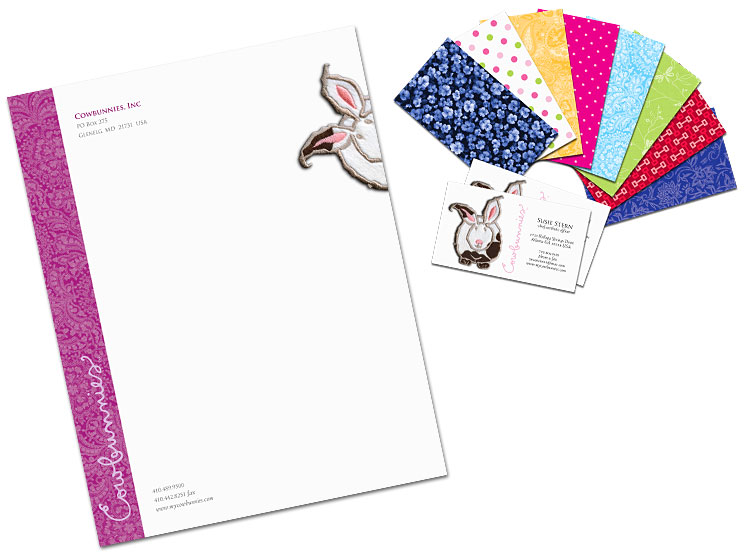 © 2009 UnParalleled, LLC. All rights reserved. Roger Sawhill, Mark Braught. Cowbunnies Stationery