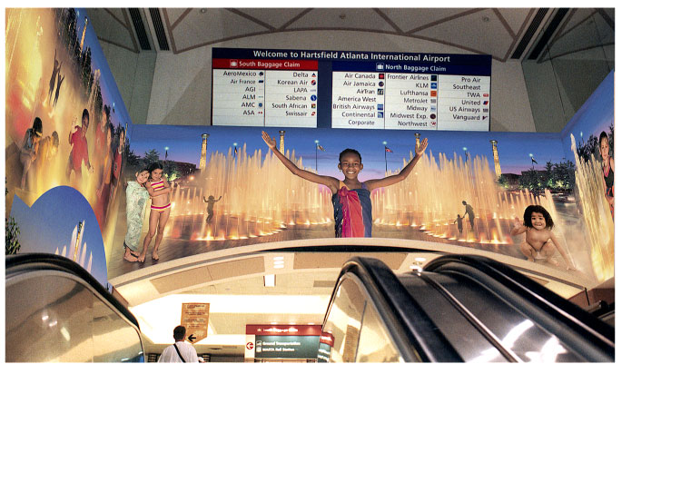 © 2009 UnParalleled, LLC. All rights reserved. Roger Sawhill, Mark Braught. Nartsfield-Jackson Atlanta International Airport "Spirit of Atlanta" photo mural